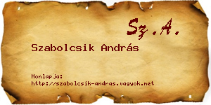 Szabolcsik András névjegykártya