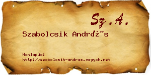 Szabolcsik András névjegykártya