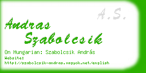 andras szabolcsik business card